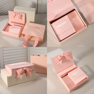 Customizable Pink Folding Paper Gift Box Hard Cardboard Rigid Paper Recyclable Jewellery Candle Packaging Personalized <b>Boxes</b> - Product Image 2