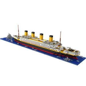 2024热卖泰坦尼克模型DIY积木套装流行儿童玩具砖廉价船主题热关闭媒体
