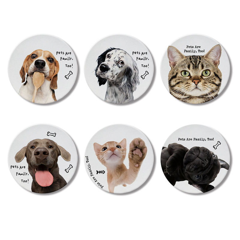 รูปสัตว์เลี้ยงทรงกลมขนาด 6 ซม. (ลายใดก็ได้)