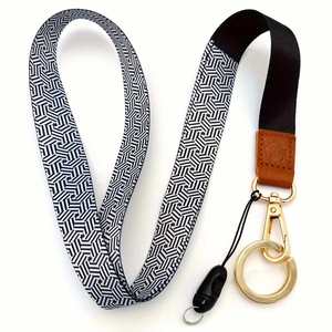 Cordon tour de cou avec porte-badge, porte-clés, support pour téléphone portable et portefeuille pour femme – Idéal comme cadeau - Product Image 1