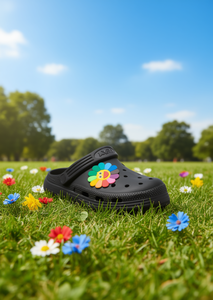 Zoccoli per Bambini con Fiori e Spille Decorative, Taglia 22, per Tutte le Stagioni, Suola in EVA, Tomaia in Plastica, Punta Rotonda - Product Image 2