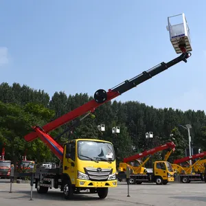 उच्च ऊंचाई विज्ञापन स्थापना के लिए चीन फैक्टरी उच्च ऊंचाई ऑपरेशन ट्रक हाइड्रोलिक एरियल केज ट्रक