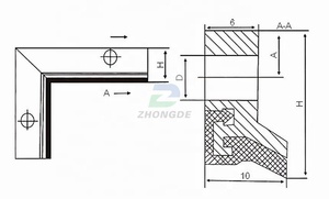 Raschiatore per Guide di Macchine Zhongde, Protezione per Utensili CNC, Lega di Alluminio, 1,5 Anni di Garanzia, Certificato IS9001~2008, Modello Zde-001 - Product Image 6