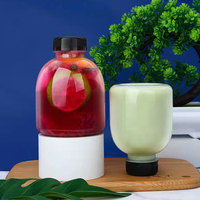 Bouteilles en plastique transparent jetables de 250 ml de qualité alimentaire pour jus de fruits, emballages liquides pour entreprises de jus