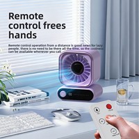 Nouveau ventilateur portable haute vitesse à turbine, grand flux d'air, pour extérieur, rechargeable USB, moteur sans balais, affichage numérique intelligent