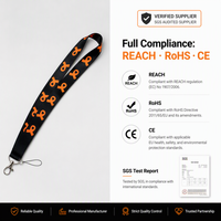 Lanière d'identification professionnelle personnalisée en polyester avec logo sérigraphié double face, transfert thermique, pour téléphone et cartes, cadeaux de bureau