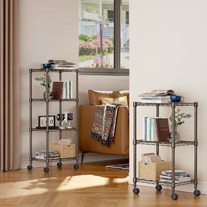 MZG Étagère à 3 niveaux en métal marron, en acier au carbone, pour rangement et présentation, idéale pour cuisine, maison, bureau, chambre, salon, salle de bain - Product Image 4