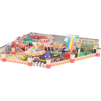 Parc d'attractions d'aventure de luxe pour enfants, installations de terrain de jeux intérieur, centre commercial, toboggans