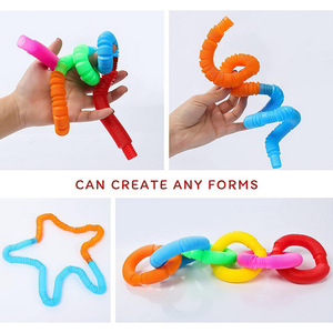 Juguete Sensorial Antiestrés de Tubo Flexible L19cm, Juguete Educativo de Plástico y Silicona Elástica que Brilla en la Oscuridad, para Edades de 8 a 13 Años, Promocional - Product Image 5