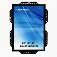 Monitor para Juegos de 32 Pulgadas, Infrarrojo, Pantalla Táctil Vertical, Marco Abierto, USB, 1080p, Nuevo, Negro, 16:9, para Videojuegos