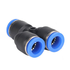 ข้อต่อลมแบบเร็ว Dde Pneumatics Py8 รุ่น Y แบบสามทาง ขนาด 8 มม. ผลิตจากพลาสติกวิศวกรรมและยางไนไตรล์ สำหรับต่อสายลม - Product Image 3