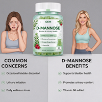 Gummies de D-Mannose en gros pour marque privée OEM, 90 unités, avec supplément alimentaire à la canneberge