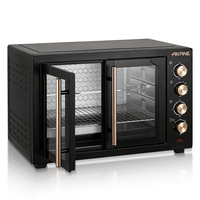 Four électrique AKANE 2800W, grande capacité 80L, four de comptoir pour la cuisson avec double porte vitrée, chauffage uniforme et contrôle de la température