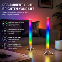 Lámpara de Pie LED RGBIC con Sincronización Musical, Control por Aplicación/WiFi/USB, Cambio de Color DIY para Retroiluminación de PC Gaming