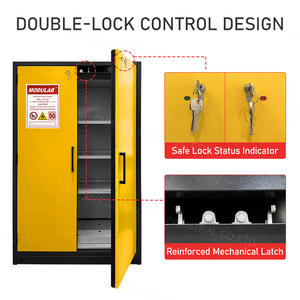 ארון אחסון כימיקלים בטיחותי מפלדה עם דירוג אש של 90 דקות של קארטמיי, עם אטמים עמידים בפני אש - Product Image 3