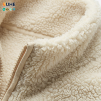 Veste Sherpa SUHE pour femme, coupe oversize, en polaire zippée, col montant, douce et moelleuse, chaude pour l'hiver, décontractée, en coton