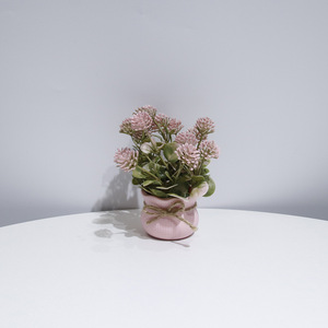 <span class=keywords><strong>Maceta</strong></span> artificial Rosa hecha a mano para decoración <span class=keywords><strong>de</strong></span> habitación <span class=keywords><strong>de</strong></span> niña pequeña, escritorio <span class=keywords><strong>de</strong></span> oficina, accesorios para mujer - Product Image 3