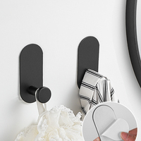 Ensemble de 4 accessoires de salle de bain modernes en acier inoxydable SUS304 sans perçage, fixation murale sans clou pour projets d'appartements