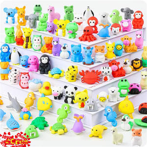 Forma de Animal de dibujos animados lindo 3D TPR goma lápiz borrador herramientas de corrección accesorios de dibujo regalo del Día de los niños - Product Image 2