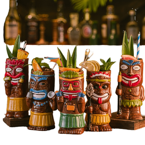 Taza Tiki de cerámica 3D moderna, diseño <span class=keywords><strong>Hawaiano</strong></span> seguro para microondas reutilizable para uso <span class=keywords><strong>en</strong></span> Bar, fiesta de Navidad - Product Image 1