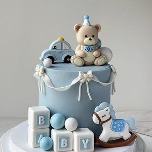 Decorazioni per Torte DAMAI a Forma di <span class=keywords><strong>Orsetto</strong></span> con Lettere BABY per Baby Shower e Feste di Compleanno per Bambini - Product Image 3