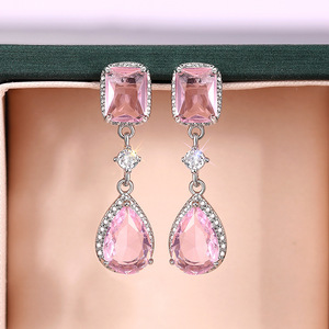 Orecchini Geometrici a Goccia di Media Lunghezza per Donne, Gioielli di Moda con Personalità - Product Image 1