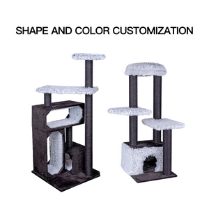 Toptan sıcak satış büyük boy ahşap pet scratcher ev kulesi kınamak kedi ağacı - Product Image 4