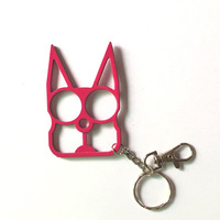 Porte-clés multifonctionnel Porte-clés mignon pour fille Kitty en alliage pour dames Accessoires de sac Porte-clés pour chat Porte-clés extérieur pour oreilles de chat
