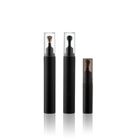 Kozmetik 8ml 20ml havasız pompa göz kremi şişesi için Metal aplikatör ile altın kafa