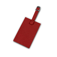 Étiquettes de bagages personnalisées de luxe en cuir véritable durable avec logo sur mesure pour l'aéroport, identification de bagages, étiquette nominative pour valise