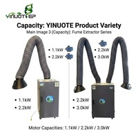 Purificateur de fumées de soudage à double bras de qualité industrielle 2,2 kW avec nettoyage par impulsions
