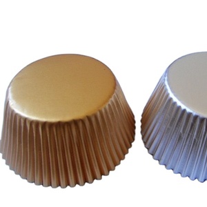 5x3cm Silver Gold foil Metallic Paper Cupcake Liners Muffin Baking Cups Cake Case Tray Holder