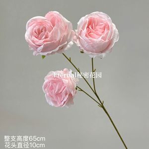 Roses artificielles Secret Garden, branche unique, en soie, faites à la main, décorations de mariage - Product Image 4