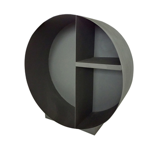 Porte-bois rond moderne en acier KingJoy avec fonction écran de <span class=keywords><strong>cheminée</strong></span>, modèle FWR02 - Product Image 5