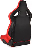 Siège de course universel Jiabeir en cuir PVC rouge avec double glissière JBR1093
