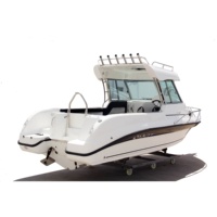 23 pieds Mini Petit Bateau de Luxe Yacht Loisirs Bateaux de Vitesse pour 7 Personnes Bateau de Pêche en Fibre de Verre à Vendre