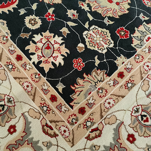 Tapis de luxe 100% laine de Nouvelle-Zélande, fait main, tufté à la main, imprimé, écologique, motifs floraux persans, style oriental - Product Image 2