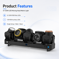 Cabeza móvil LED Tornado de alta potencia 800W con DMX512, Beam Wash RGBW 2800-6500K, regulable, para conciertos, discotecas, DJ, IP20