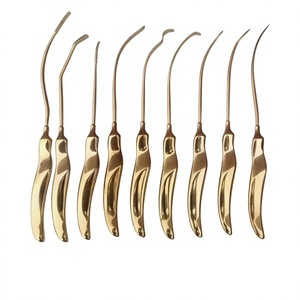 Kit d'instruments professionnels de chirurgie plastique pour lifting facial, 10 pièces, pour procédures de lifting des sourcils, kit d'élévateurs réutilisables en acier inoxydable - Product Image 1