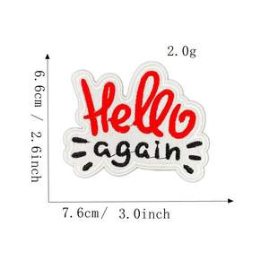 Patchs thermocollants brodés de lettres colorées, patchs en <span class=keywords><strong>tissu</strong></span> fusibles Courage pour chapeaux, vêtements de filles, mignons pour enfants - Product Image 5