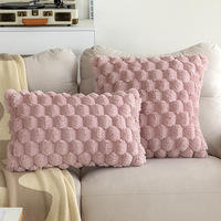 Vente en gros de housses de coussin moelleuses en peluche Housses de coussin d'intérieur en fausse fourrure de velours et de laine Housses de coussin à texture de dos de tortue