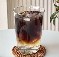 Westgreen vente en gros nouveau Style minimaliste glacé américain Latte tasse à café 465ml eau potable thé lait verre à haute teneur en borosilicate