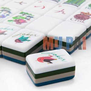 Jeu de Mahjong à bords arrondis, design américain, sécurité garantie, sans coins vifs, jeu de table interactif familial pour tous les âges - Product Image 1