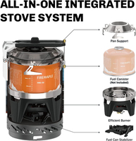 Réchaud de camping portable en aluminium STAR-X2 à gaz propane, ébullition rapide et cuisson économe en carburant, style JetBoil