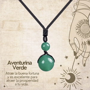 Aventurina verde 14mm buon Design in acciaio inox ciondolo a sfera in pietra naturale ciondolo collana - Product Image 3