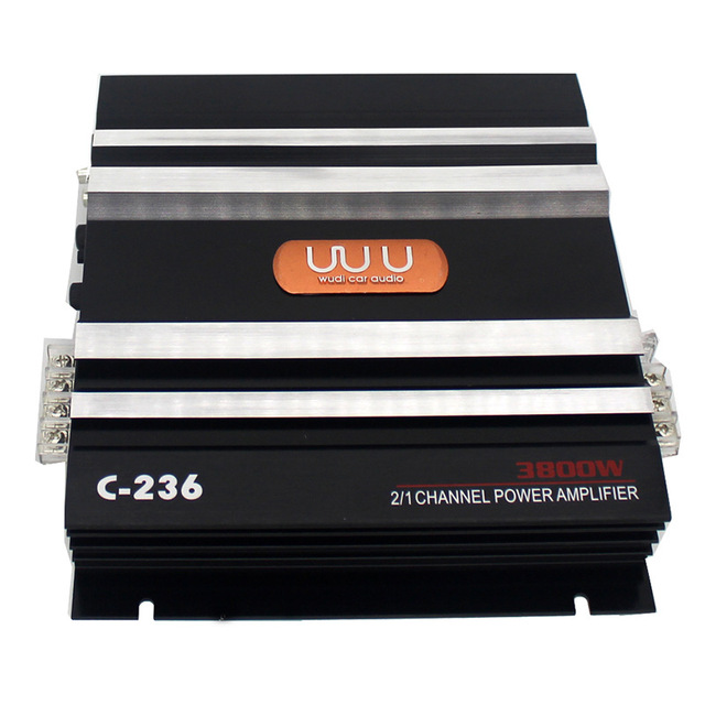 C-236 high-power 3800W car mounted amplifier with two channels and two channels of car amplifier with low bass