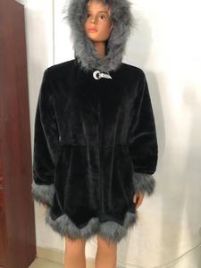 Abbigliamento Invernale da <span class=keywords><strong>Donna</strong></span> Novità Cappotto Invernale con Cappuccio in Finta Pelliccia di Coniglio e Visone Taglie Forti - Product Image 6