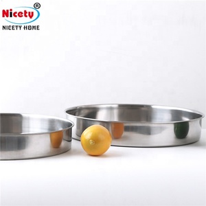 Nicety Verschiedene Größen Multifunktionale Edelstahl Runde Kuchenplatte Teller für die Küche - Product Image 4