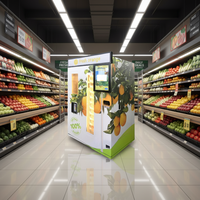 Nouvelle machine distributrice de jus d'orange fraîchement pressé en promotion, machine distributrice de boissons aux fruits congelés pour centres de jeux, hôtels et centres commerciaux