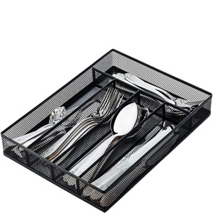 Cutlery Storage Box Rectangular Metal Mesh Drawer Organizer Kitchen utensil Rack Minimalist Design Standing Type - Product Image 5